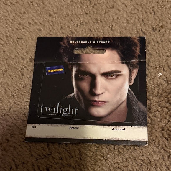 Other - Rare twilight Edward gift card from Blockbuster